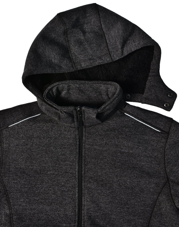 Mens Heather Bonded Fleece Jacket [53-JK41]