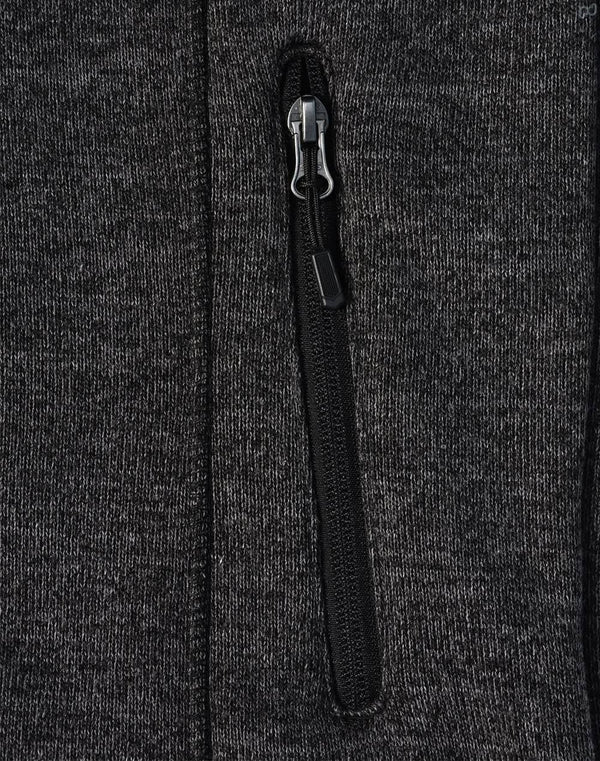 Mens Heather Bonded Fleece Jacket [53-JK41]
