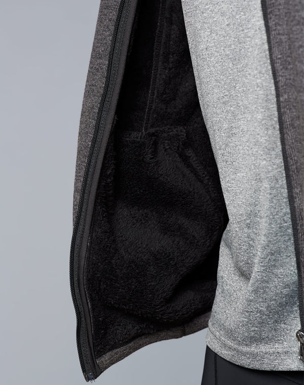 Mens Heather Bonded Fleece Jacket [53-JK41]