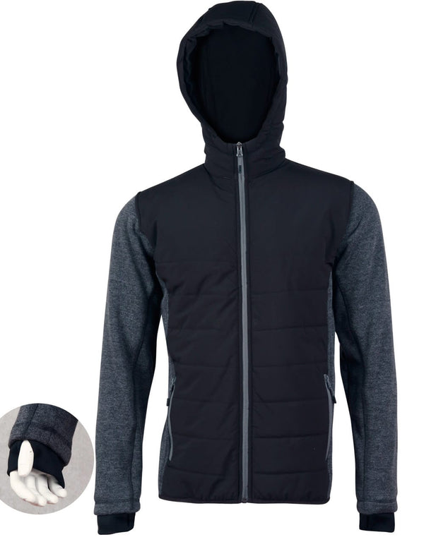 Mens Heather Sleeve/Quilted Body Jacket [53-JK43]