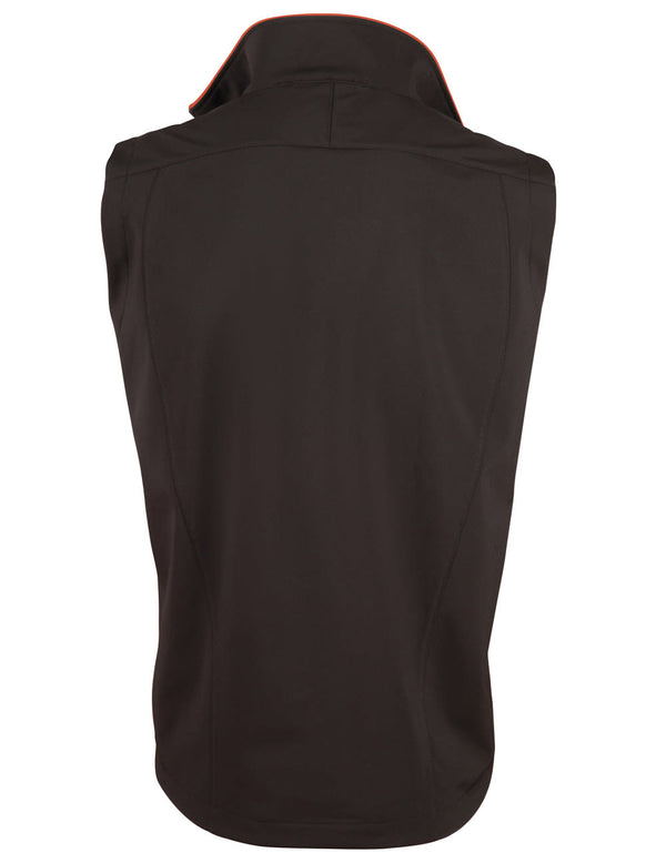 Ladies Softshell Contrast Vest [53-JK46]