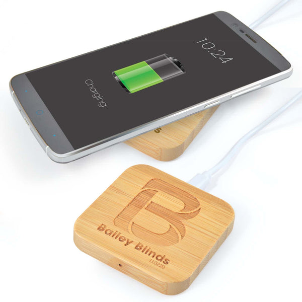 Arc Square Bamboo Wireless Charger [2-LL0224]