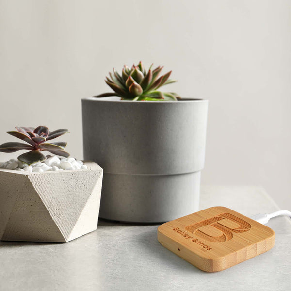 Arc Square Bamboo Wireless Charger [2-LL0224]