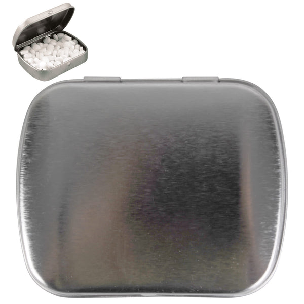 Sugar Free Breath Mints in Silver Tin [2-LL804]