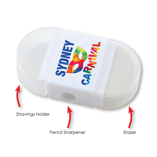 2 in 1 Pencil Sharpener / Eraser [2-LL8493]