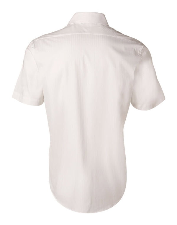 Mens Self Stripe S/S Shirt [53-M7100S]