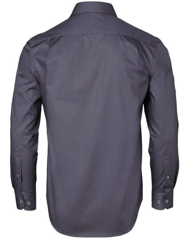 Mens Dobby Striped Taped L/S Shirt [53-M7110L]