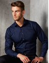 Mens Dobby Striped Taped L/S Shirt [53-M7110L]