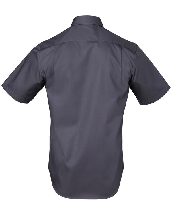 Mens Dobby Striped Taped S/S Shirt [53-M7110S]