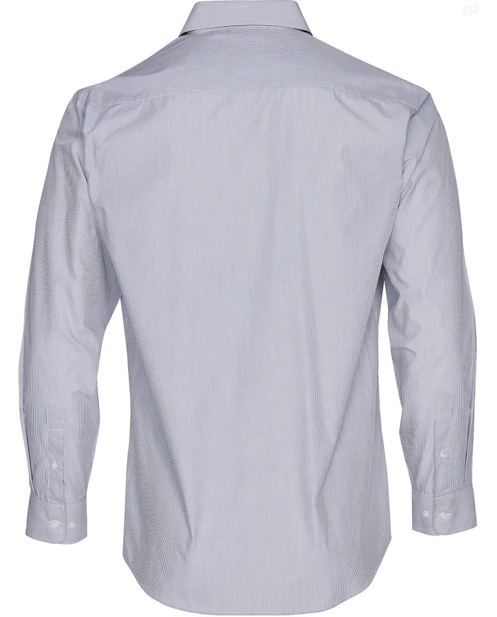 Mens Fine Stripe Long Sleeve Shirt [53-M7212]