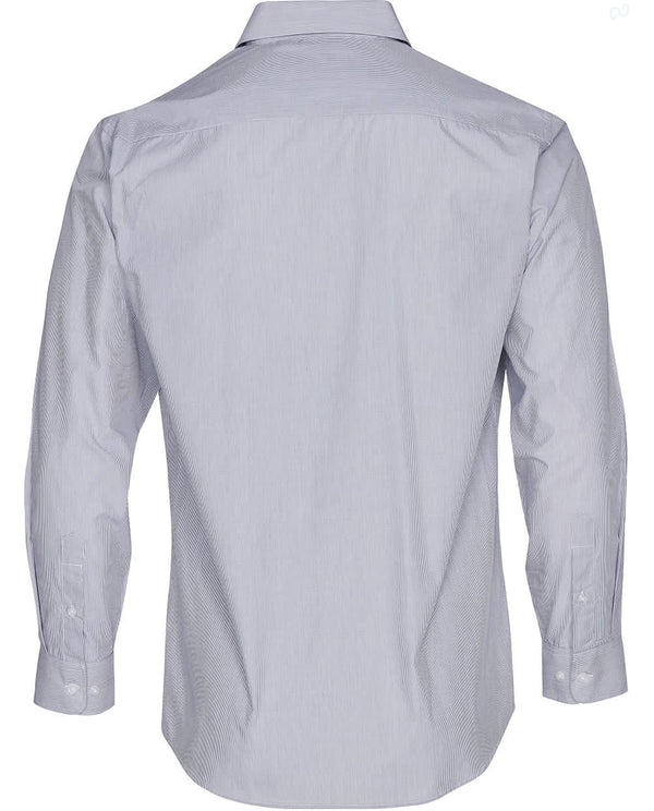 Mens Fine Stripe Long Sleeve Shirt [53-M7212]