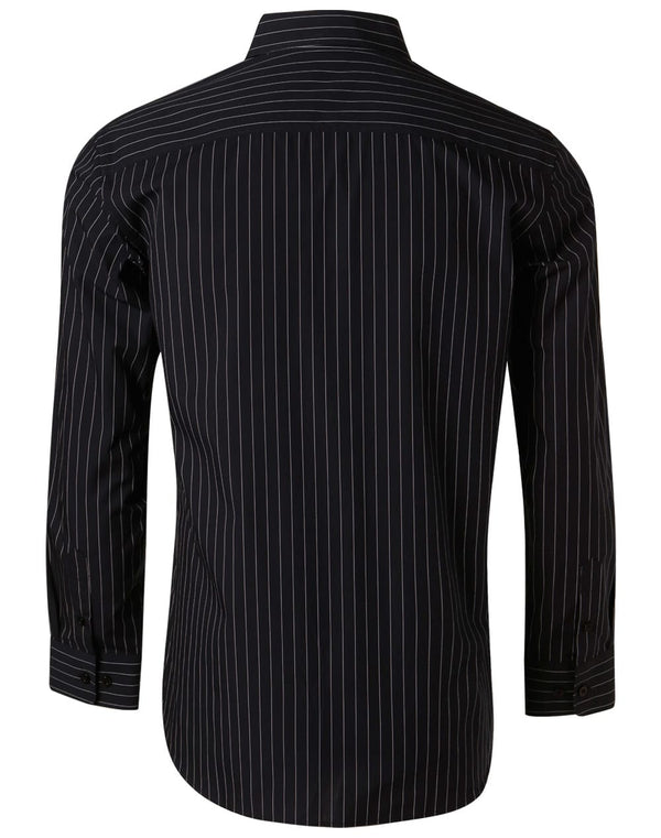 Mens Pin Stripe Long Sleeve Shirt [53-M7222]