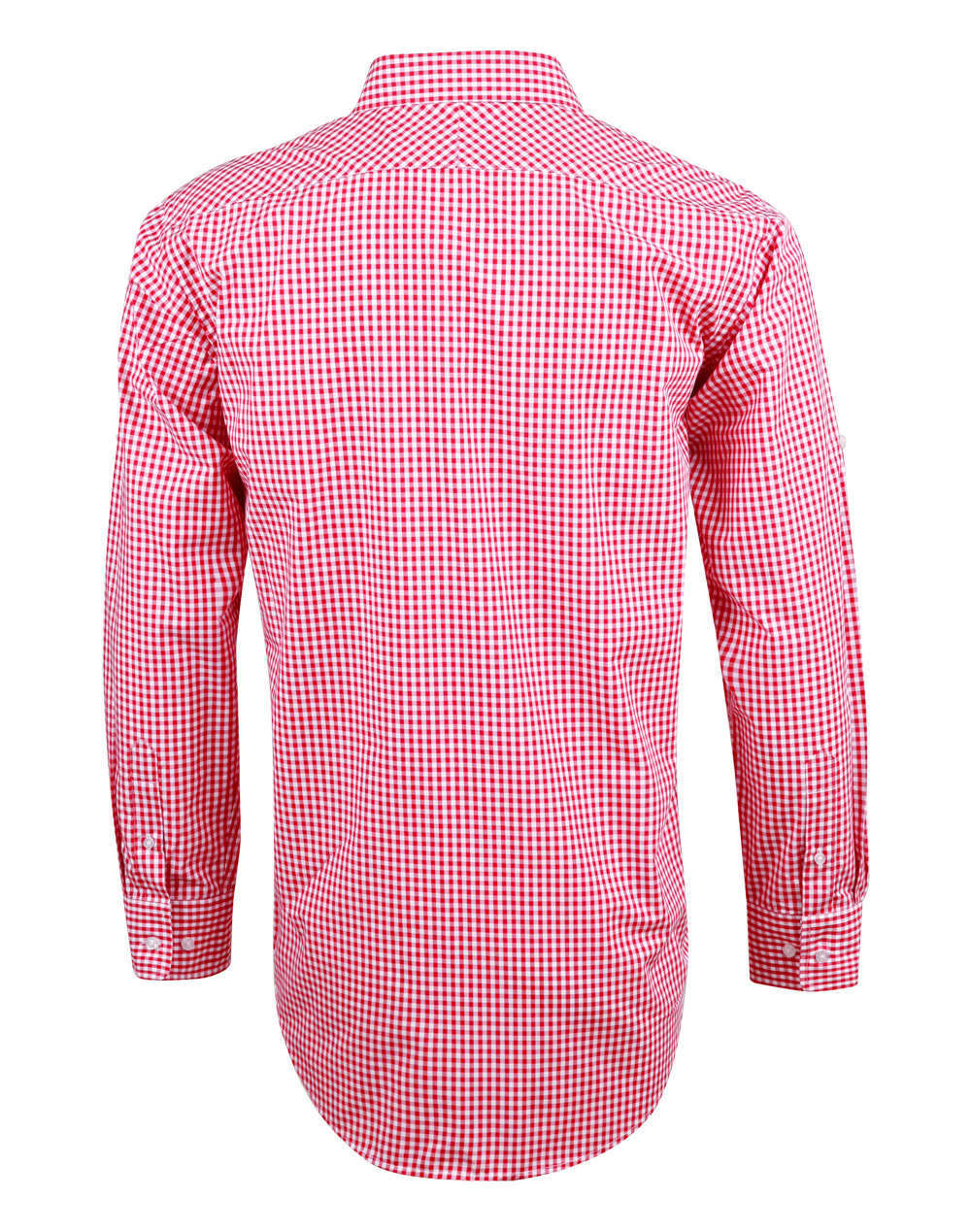 Mens Gingham Check Rollup L/S Shirt [53-M7300L]