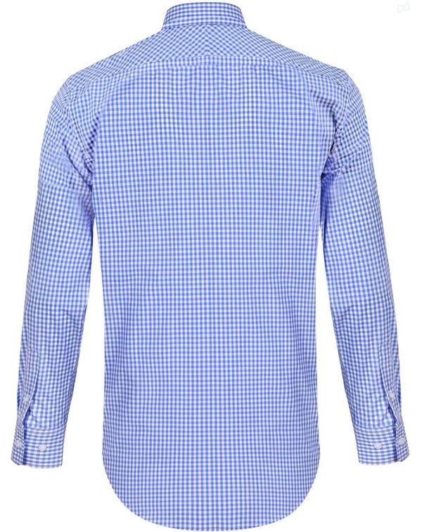 Mens Gingham Check Rollup L/S Shirt [53-M7300L]