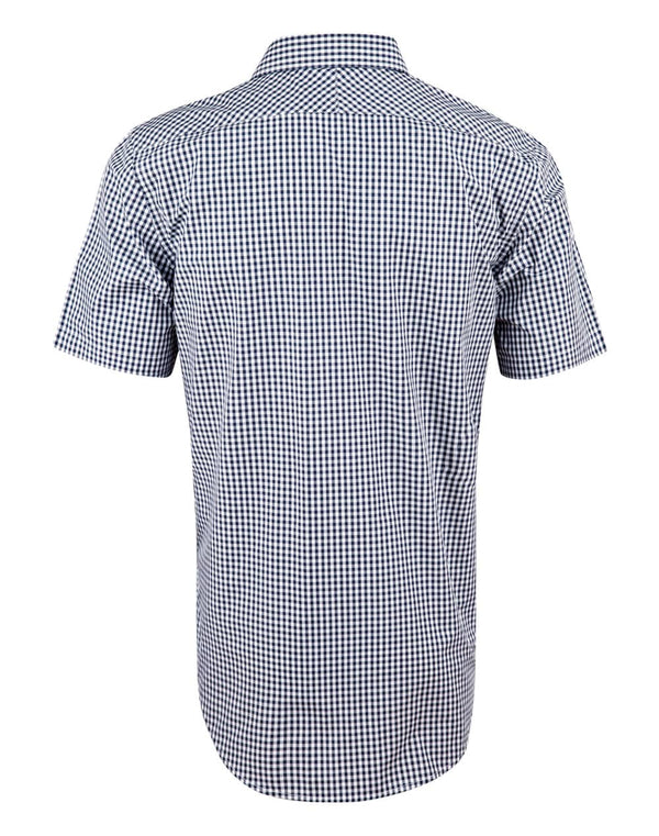 Mens Gingham Check S/S Shirt [53-M7300S]