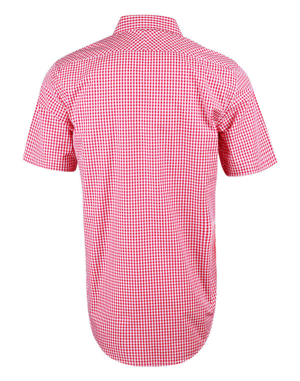 Mens Gingham Check S/S Shirt [53-M7300S]
