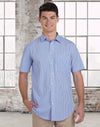Mens Gingham Check S/S Shirt [53-M7300S]