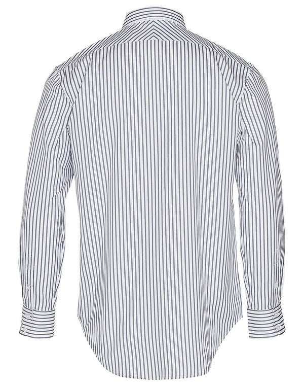 Mens Sateen Stripe L/S Shirt [53-M7310L]
