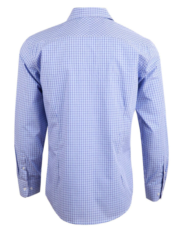 Mens Two Tone Check L/S Shirt [53-M7320L]