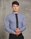 Mens Two Tone Check L/S Shirt [53-M7320L]