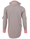Mens Gingham Check Rollup L/S Shirt [53-M7330L]