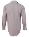 Mens Gingham Check Rollup L/S Shirt [53-M7330L]
