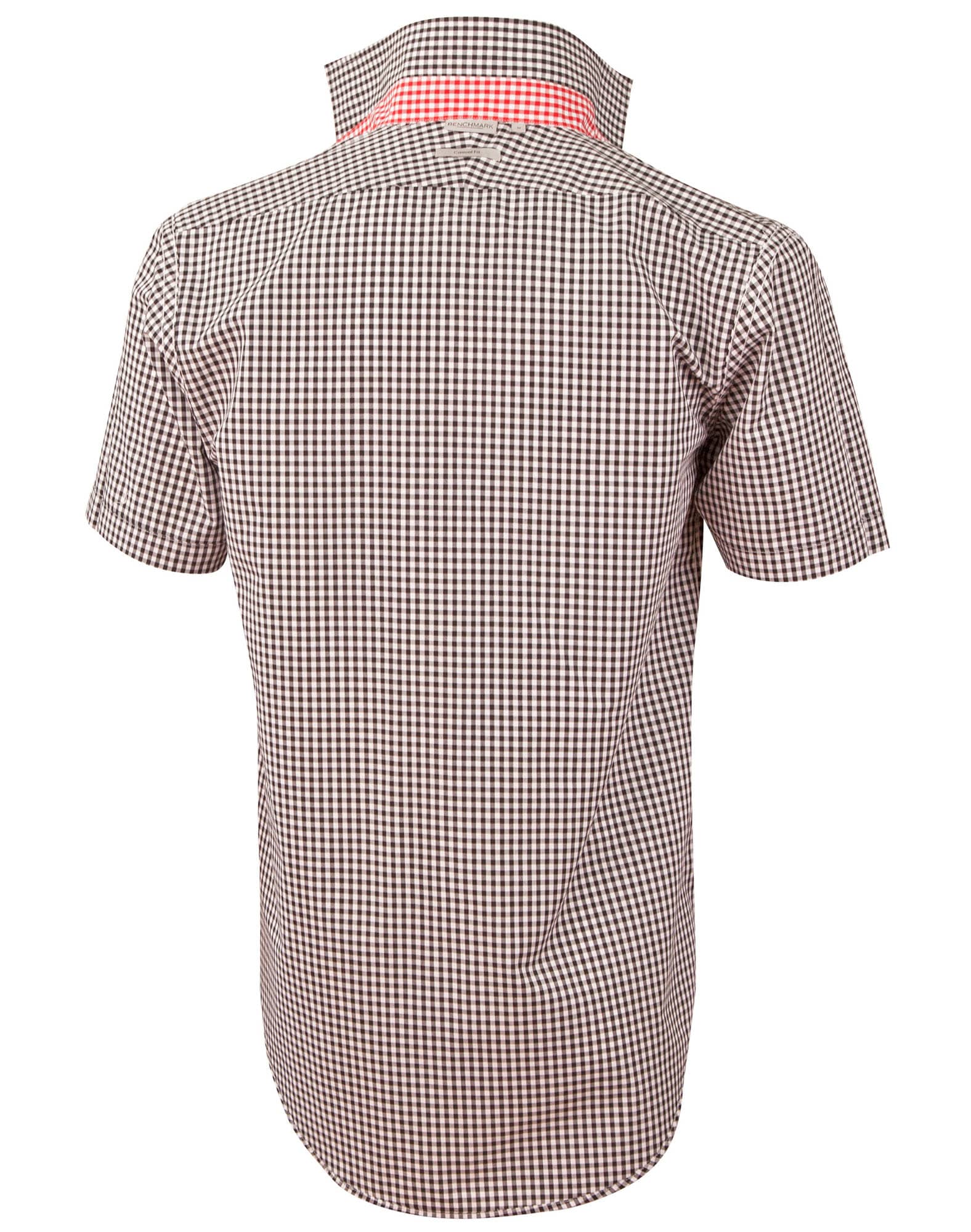 Mens Gingham Check S/S Shirt [53-M7330S]