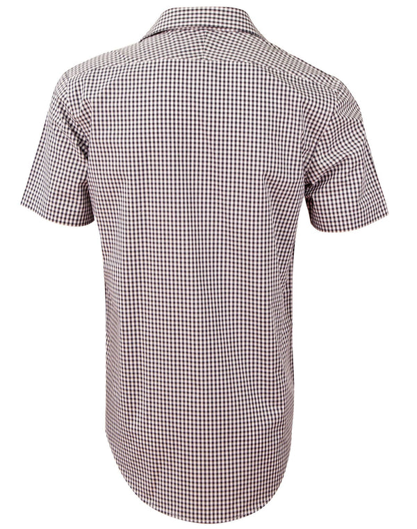 Mens Gingham Check S/S Shirt [53-M7330S]
