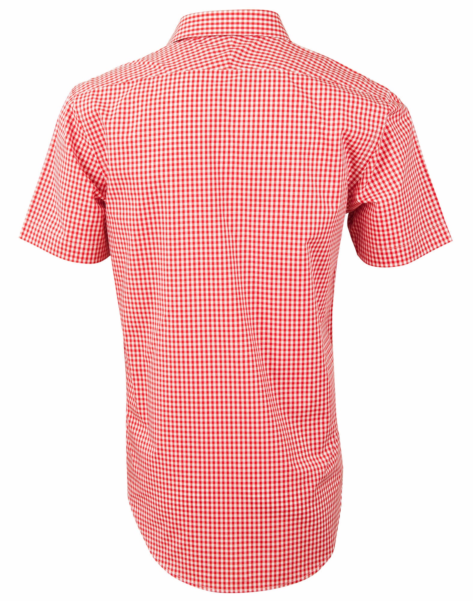 Mens Gingham Check S/S Shirt [53-M7330S]