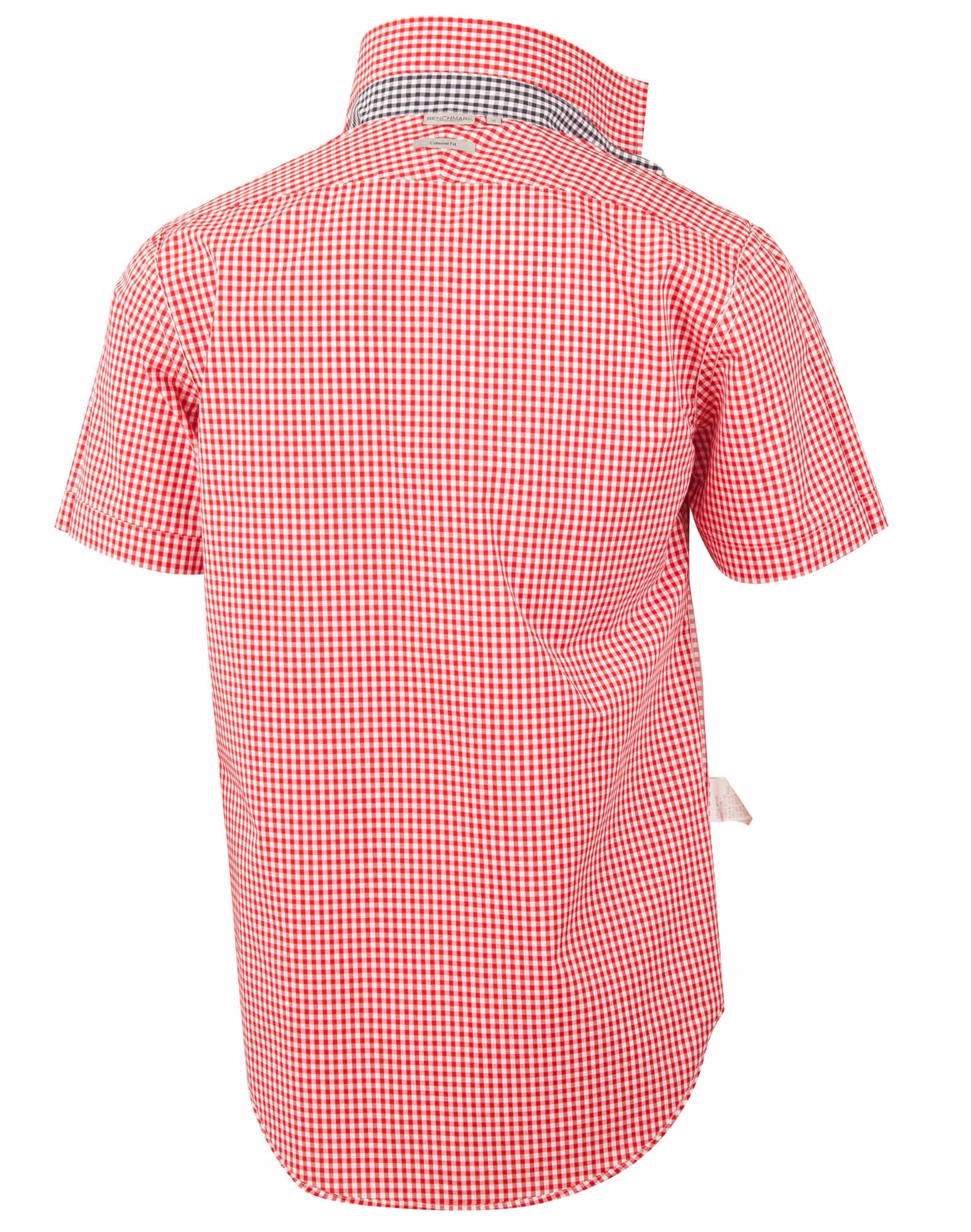 Mens Gingham Check S/S Shirt [53-M7330S]