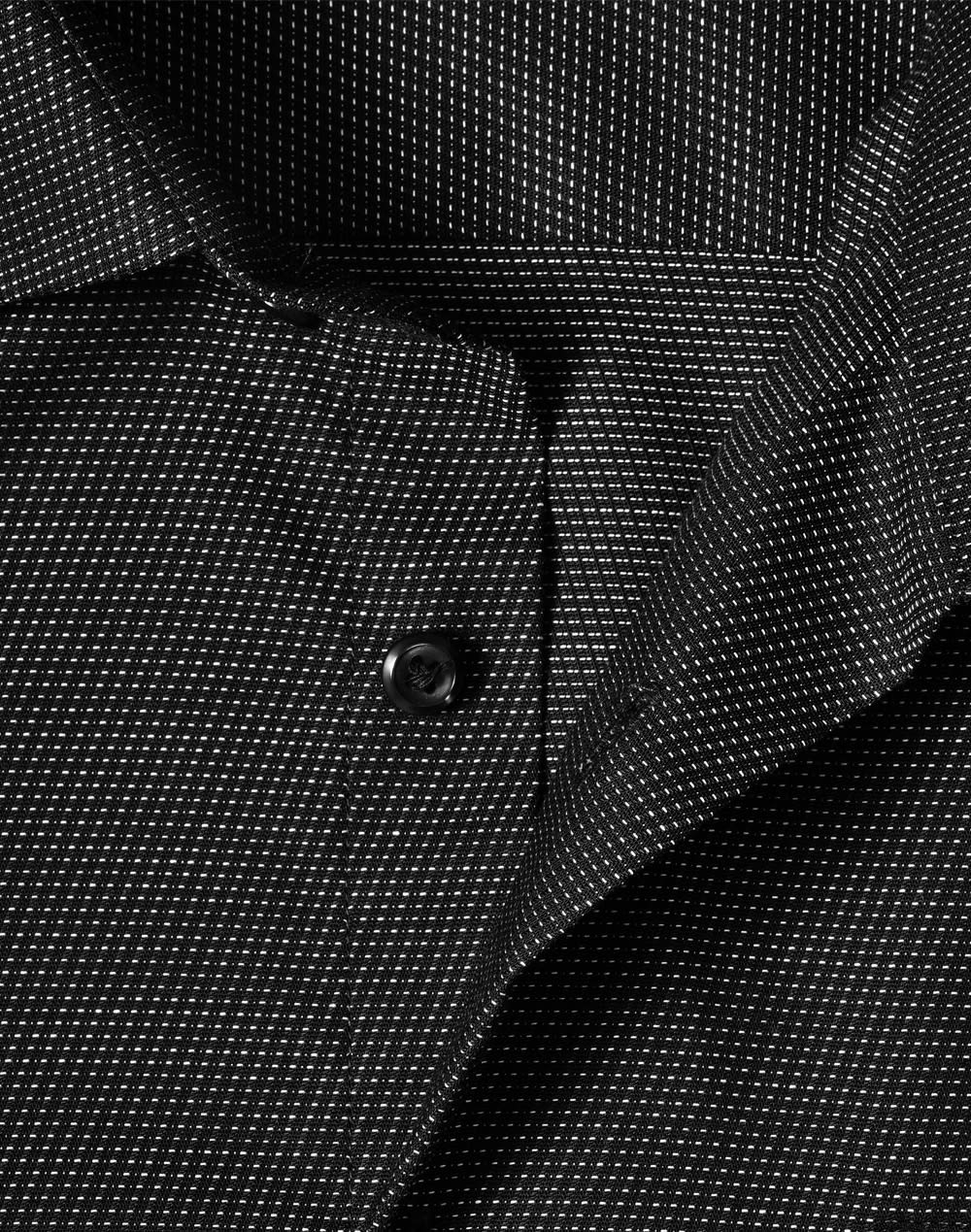 Mens Pin Dot Stretch L/S Shirt [53-M7400L]