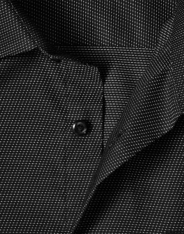 Mens Pin Dot Stretch L/S Shirt [53-M7400L]
