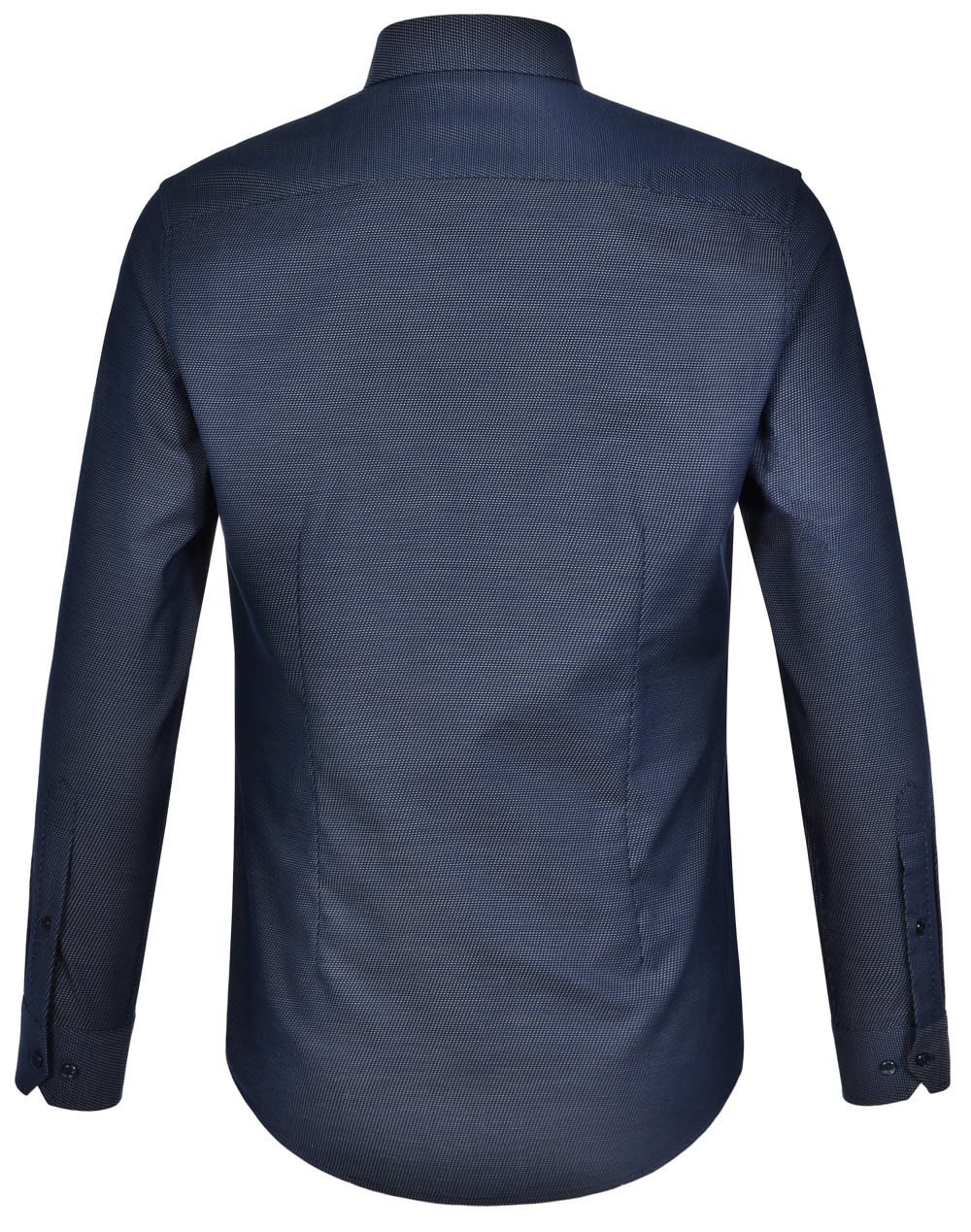 Mens Pin Dot Stretch L/S Shirt [53-M7400L]
