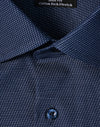 Mens Pin Dot Stretch L/S Shirt [53-M7400L]