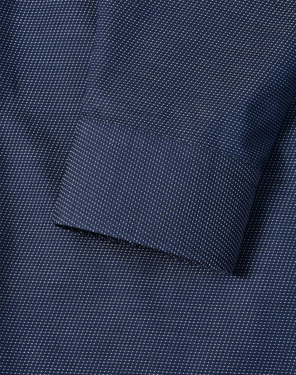 Mens Pin Dot Stretch L/S Shirt [53-M7400L]