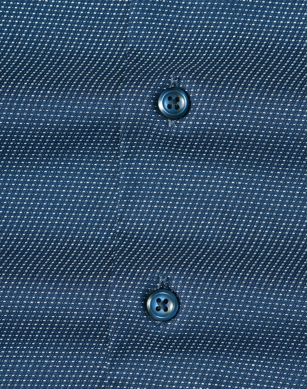 Mens Pin Dot Stretch L/S Shirt [53-M7400L]