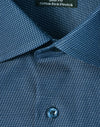 Mens Pin Dot Stretch L/S Shirt [53-M7400L]