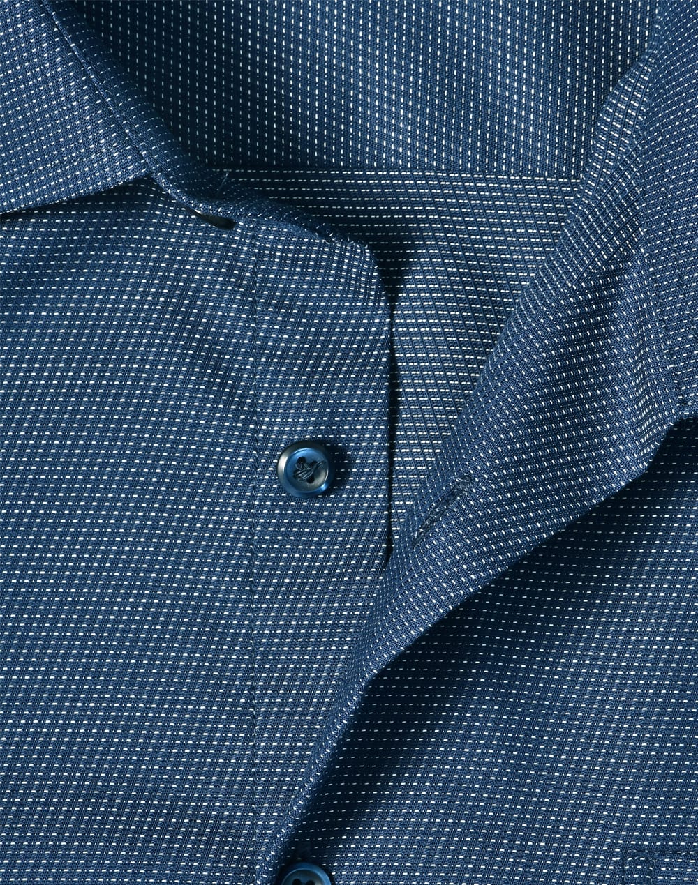 Mens Pin Dot Stretch L/S Shirt [53-M7400L]