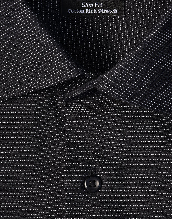 Mens Pin Dot Stretch S/S Shirt [53-M7400S]