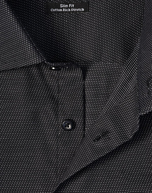 Mens Pin Dot Stretch S/S Shirt [53-M7400S]