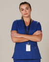 Ladies Solid Colour S/S Scrub Top [53-M7640]
