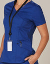Ladies Solid Colour S/S Scrub Top [53-M7640]