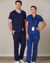 Ladies Solid Colour S/S Scrub Top [53-M7640]