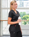 Ladies Solid Colour S/S Scrub Top [53-M7640]