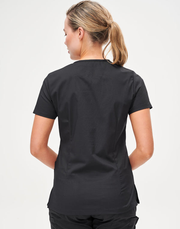 Ladies Solid Colour S/S Scrub Top [53-M7640]