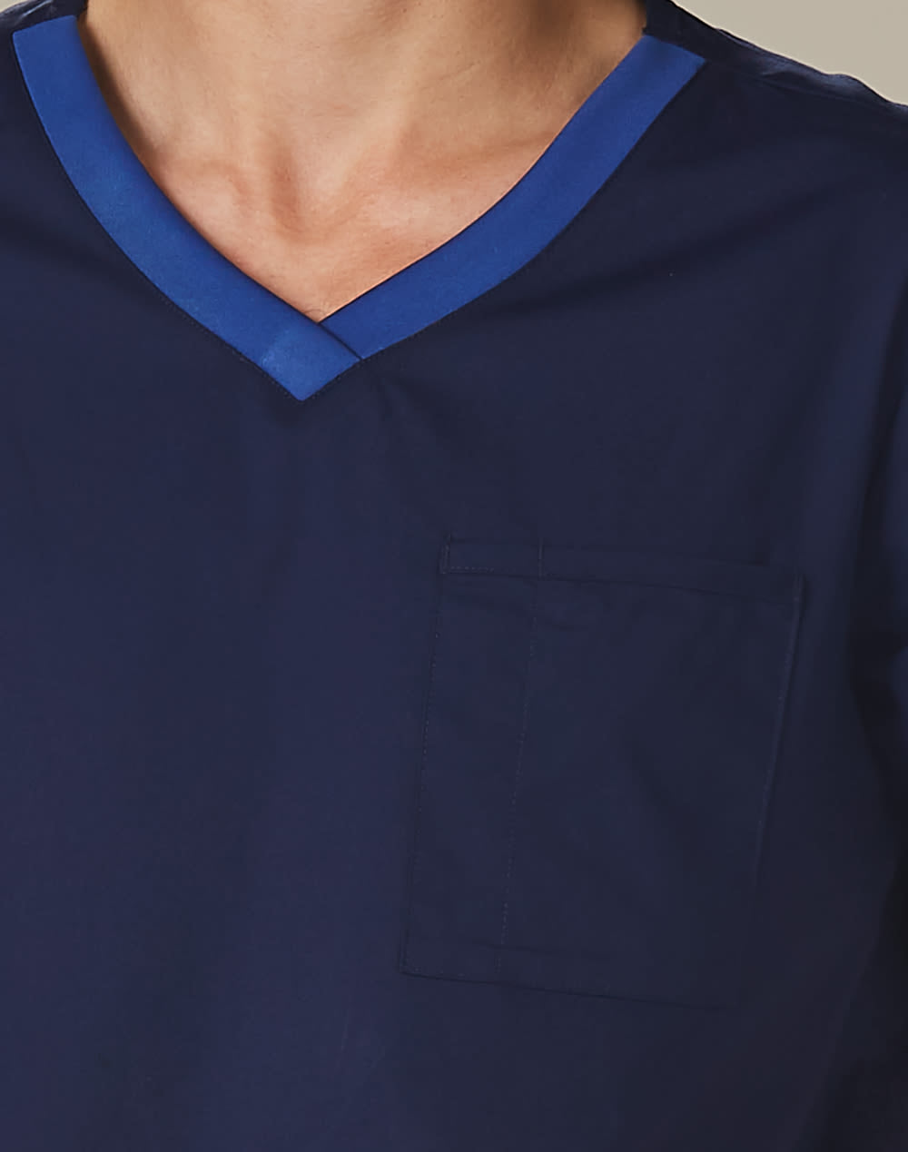 Mens Contrast Colour S/S Scrub Top [53-M7650]