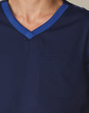 Mens Contrast Colour S/S Scrub Top [53-M7650]