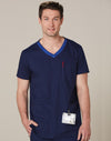 Mens Contrast Colour S/S Scrub Top [53-M7650]