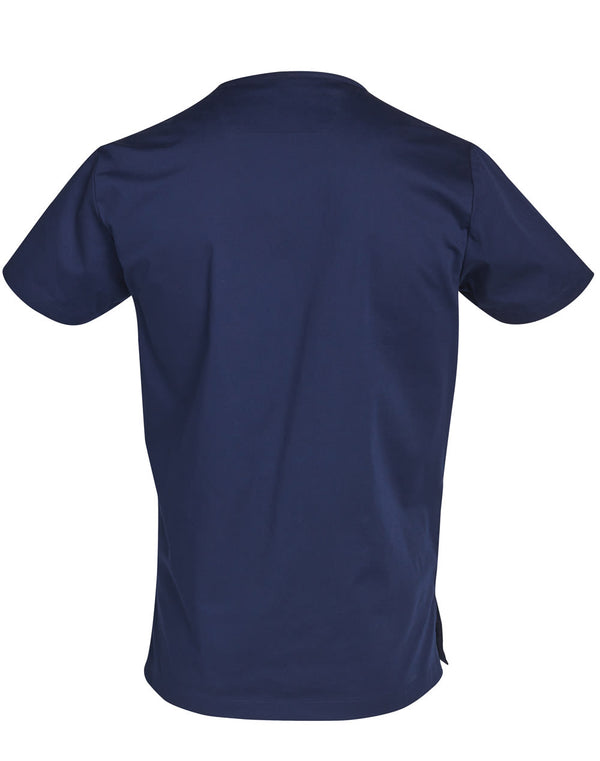 Mens Contrast Colour S/S Scrub Top [53-M7650]
