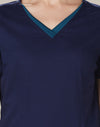 Ladies Contrast Colour S/S Scrub Top [53-M7660]
